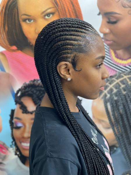 Straight back french braid