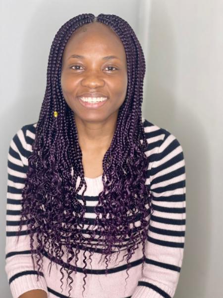 Box braid square part