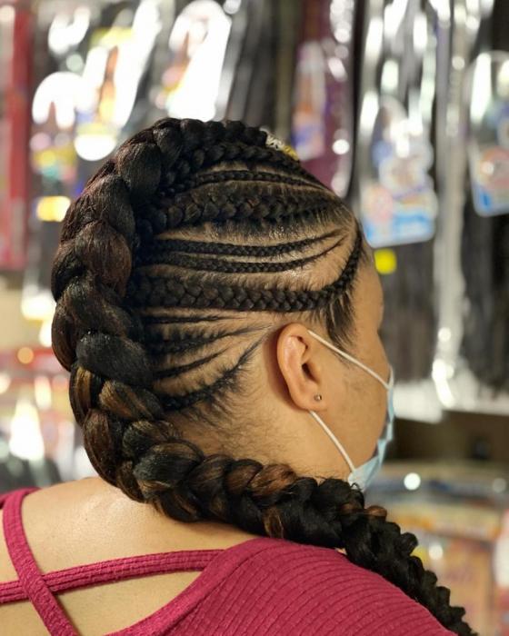 Mohawk French braid